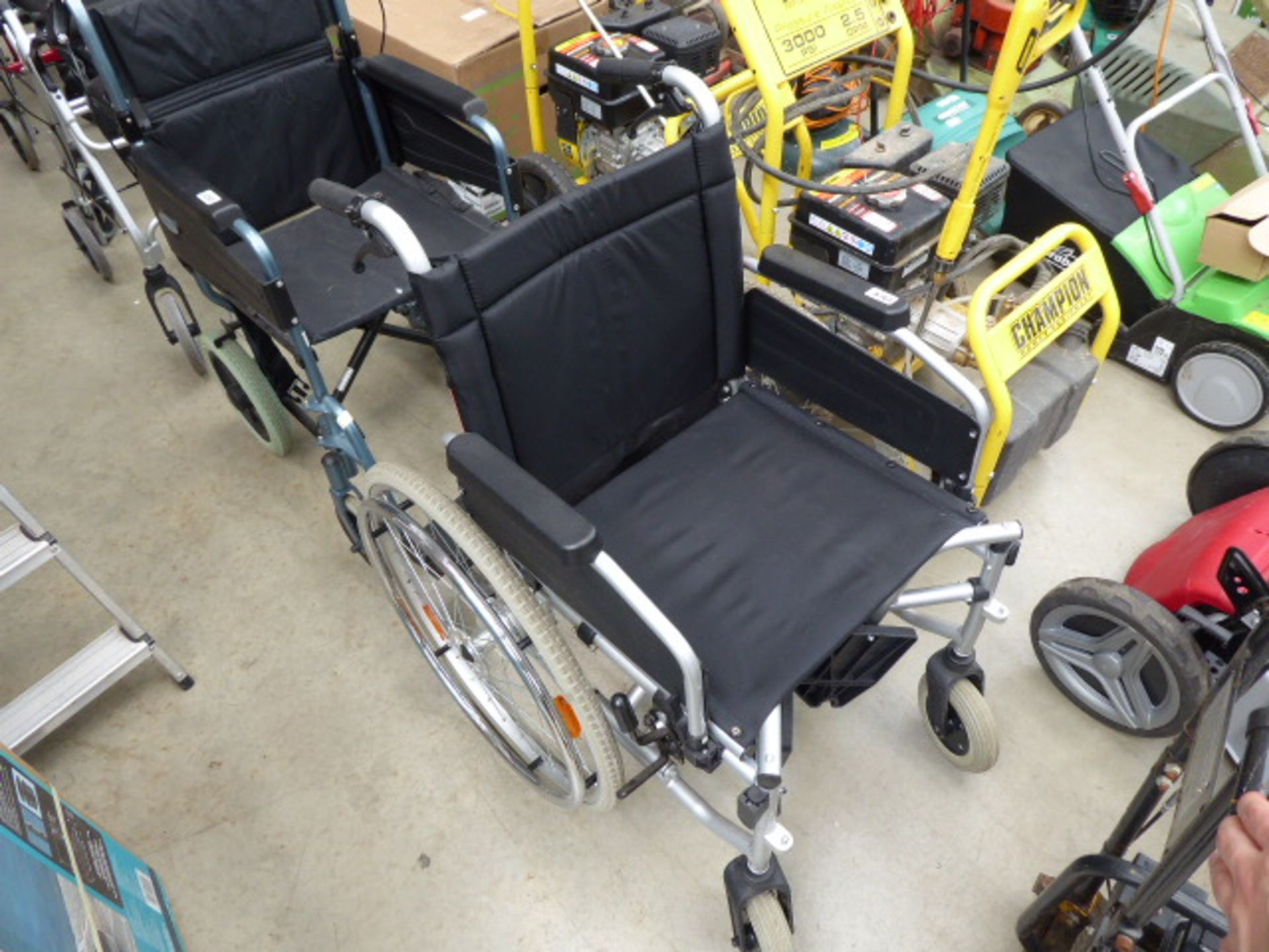 4285 Large wheeled folding wheelchair