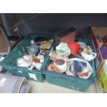 2 boxes containing glassware and China