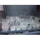 Cage containing glassware