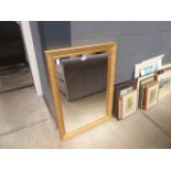 Rectangular mirror in gilt frame