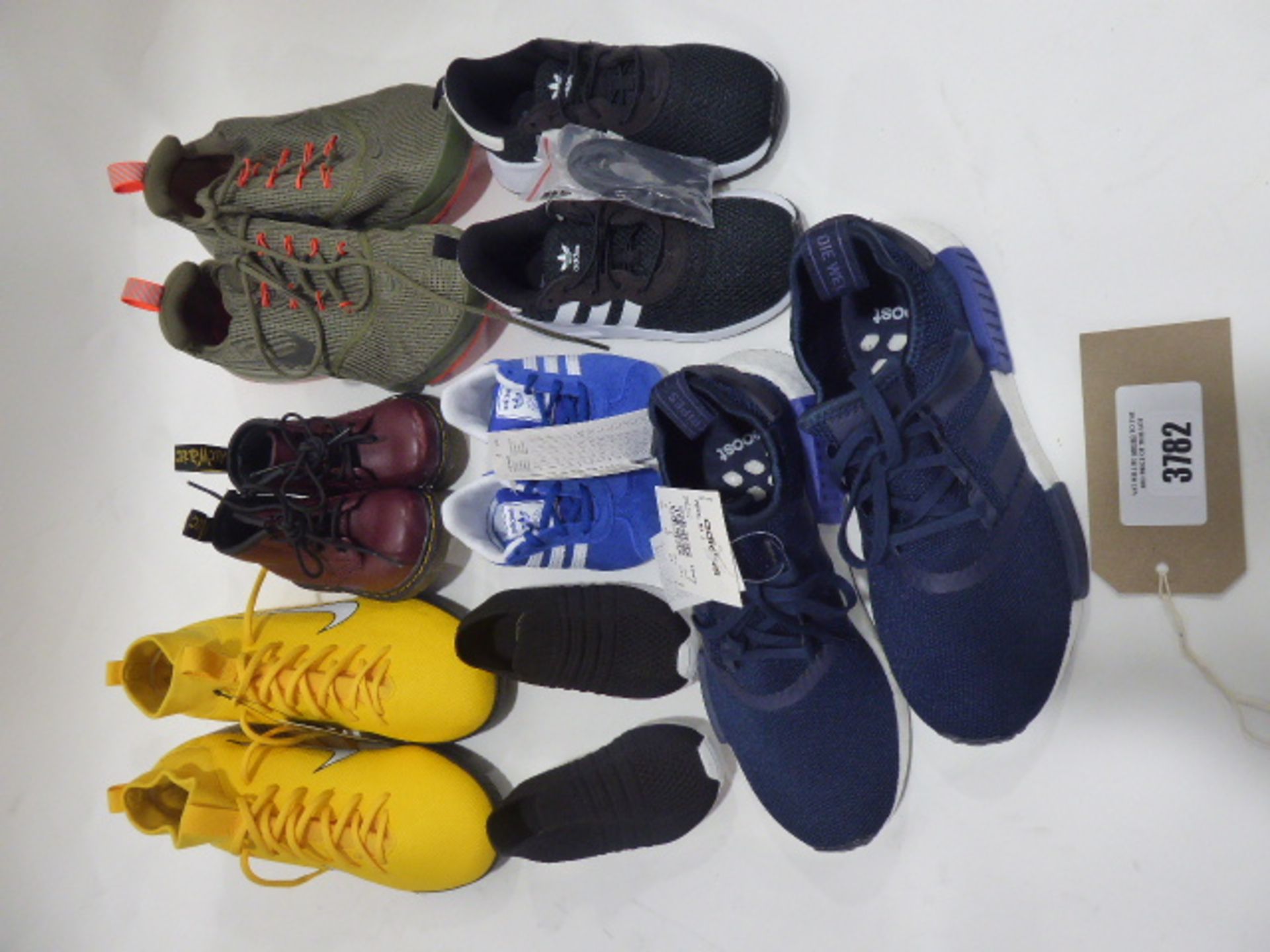 A small selection of intants/childrens branded footwear with brands including Adidas, Nike, Dr