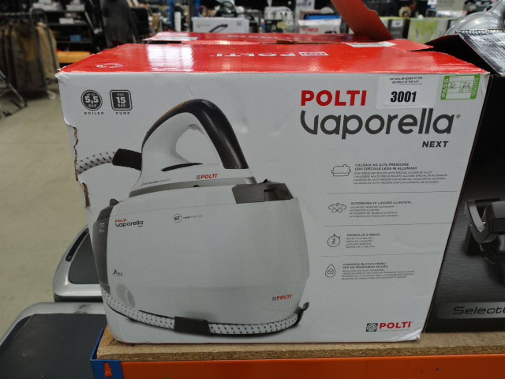 Boxed Polti Vaporella iron