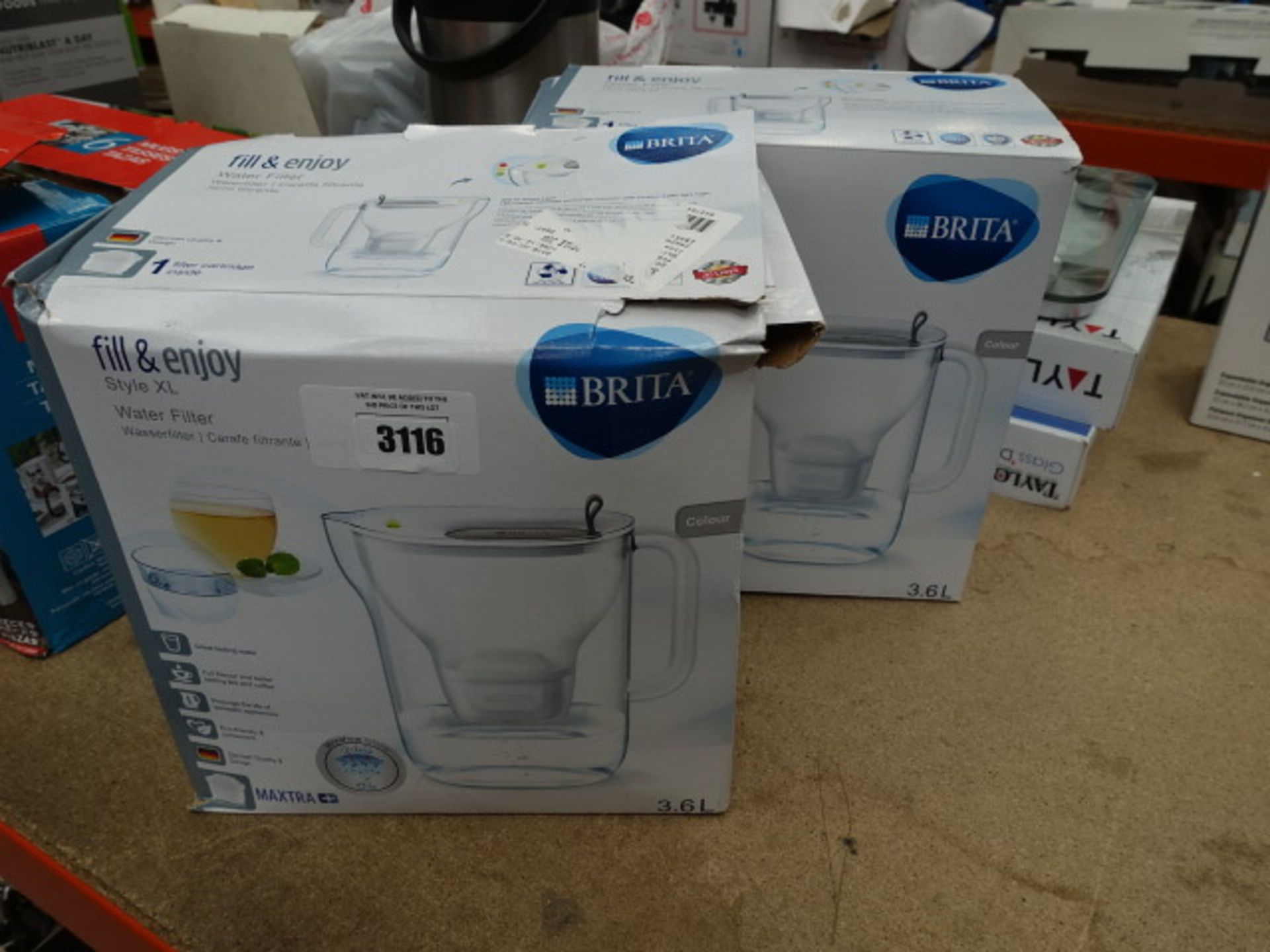 Two boxed Brita water filters