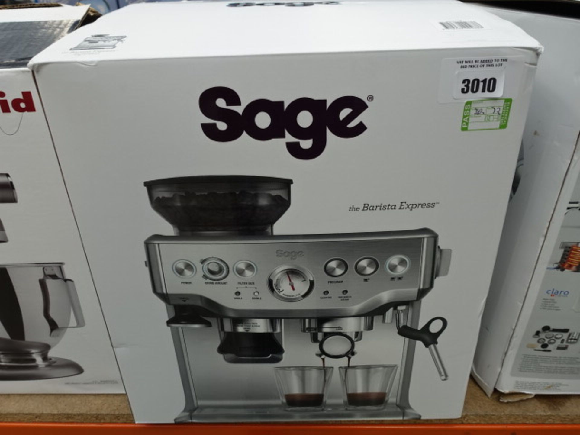 Boxed Sage Barista express coffee machine