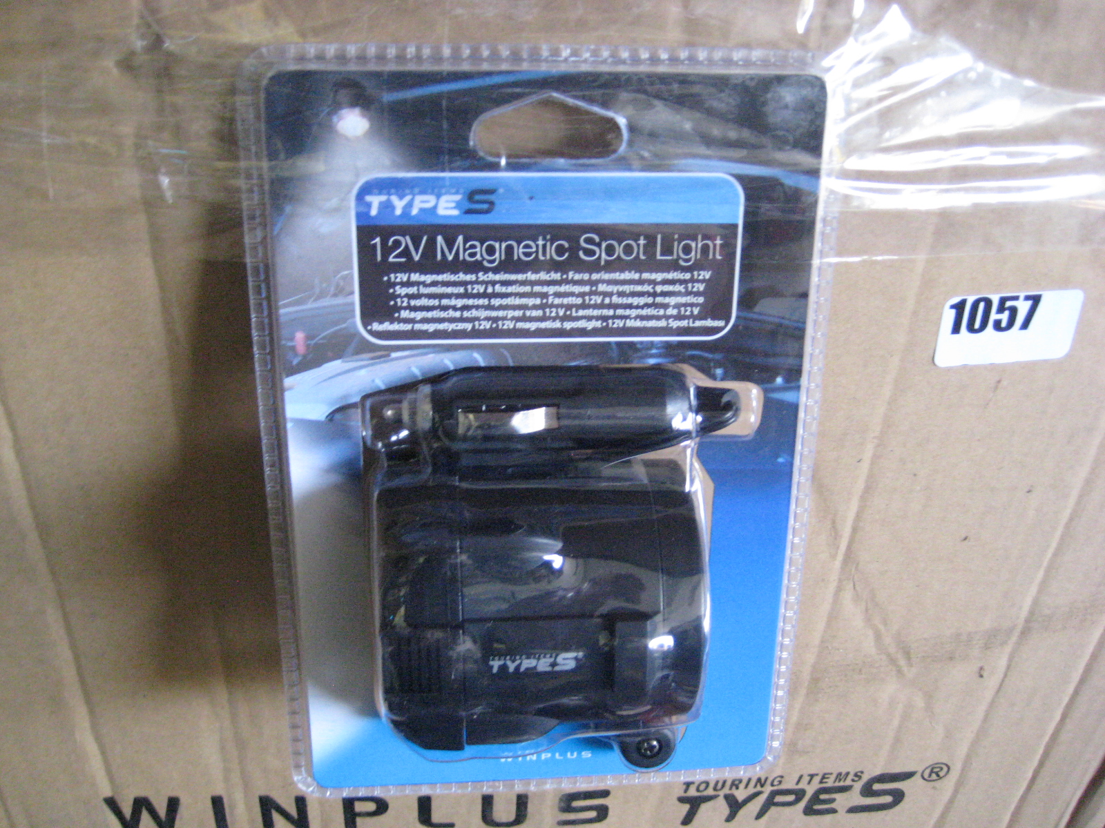 Box containing Type-S 12v magnetic spotlights
