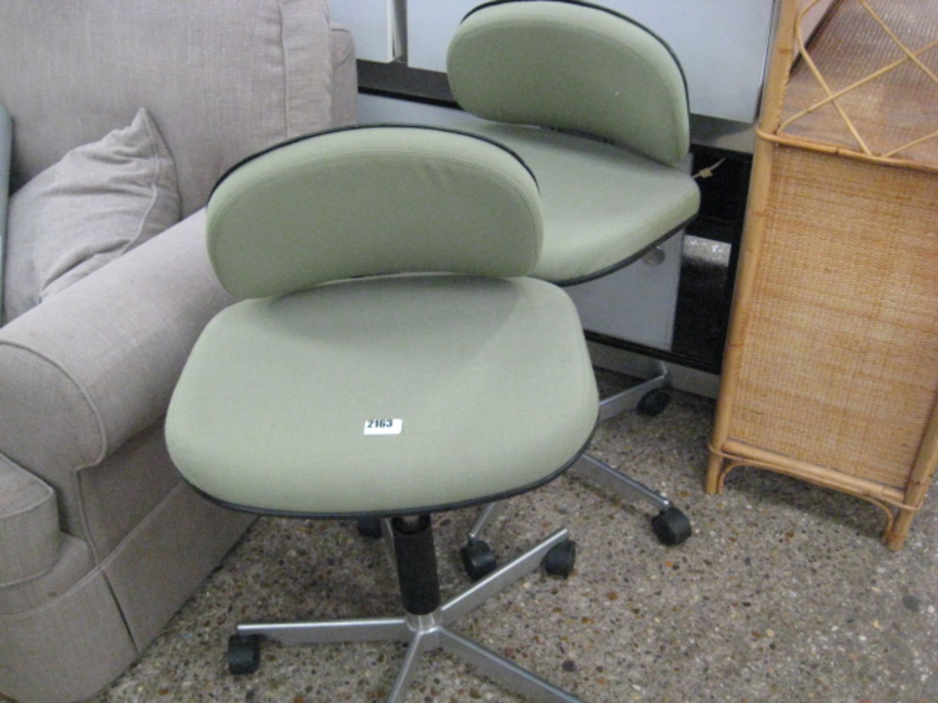 Pair of typists chairs