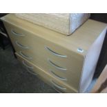 Beech effect 2 over 4 drawer bedroom chest