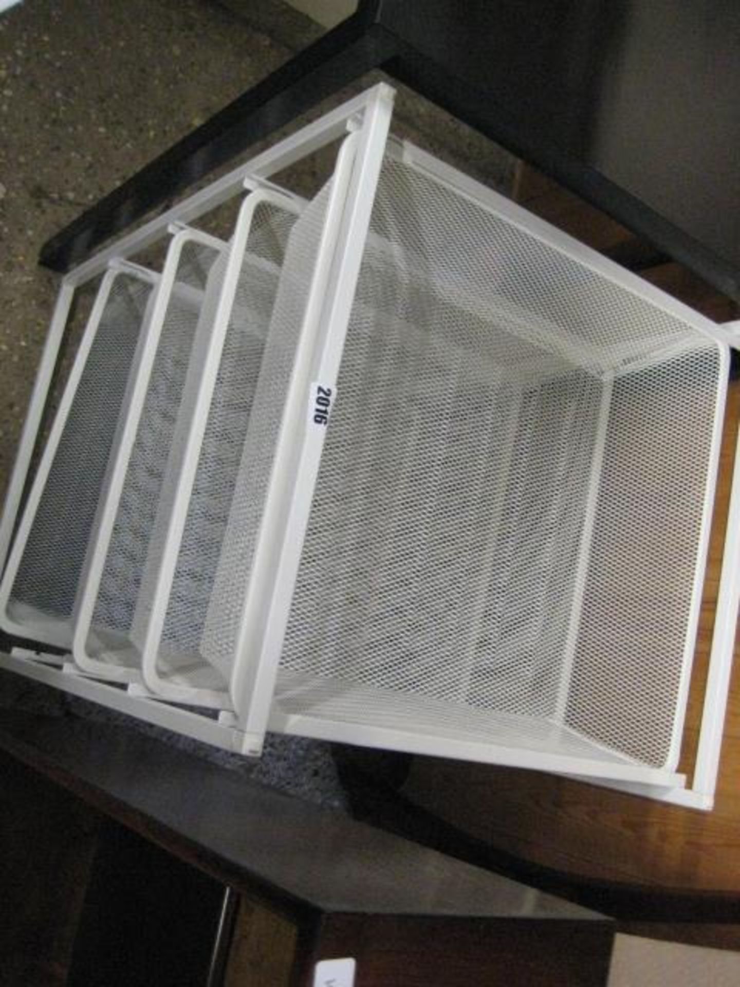 Modern white metal 4 drawer storage rack