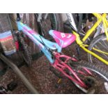 Girls SE Octana mountain bike in blue and pink