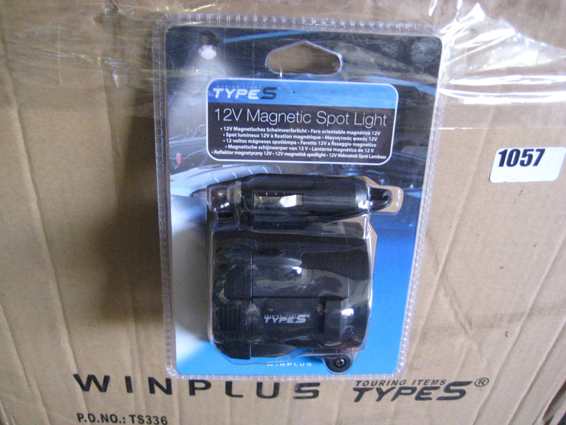 Box containing Type-S 12v magnetic spotlights