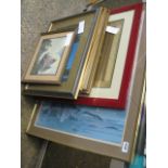 Quantity of framed and glazed pictures and prints incl. landscapes