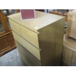 Modern oak effect chest of 2 over 4 drawers