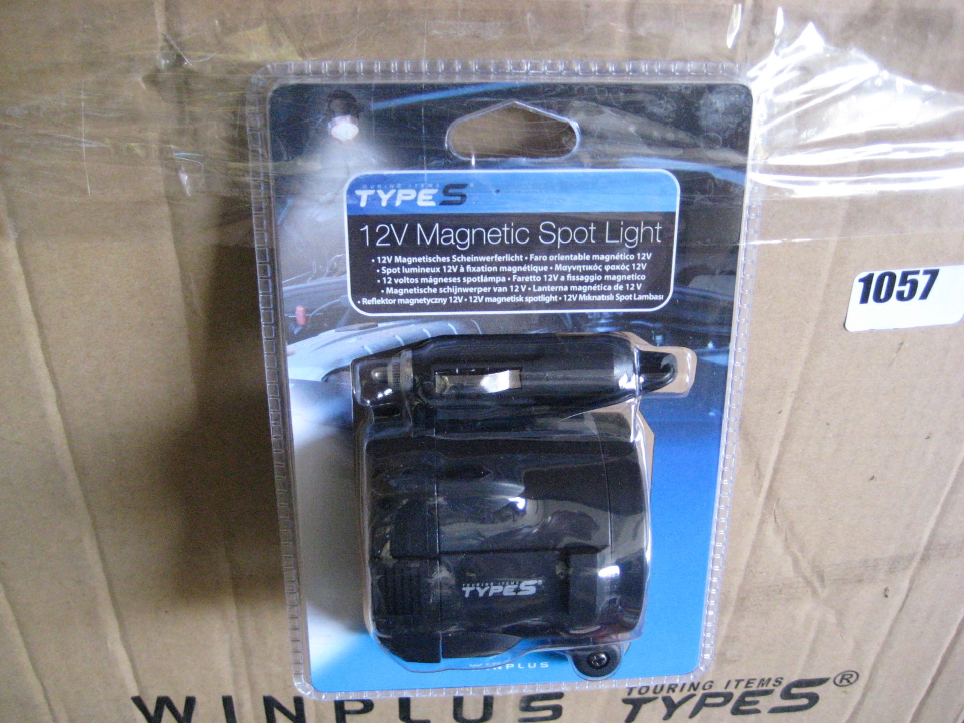 Box containing Type-S 12v magnetic spotlights