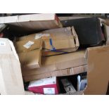 Pallet box containing TV receiving equipment, TV brackets and other related items *Buyer must have