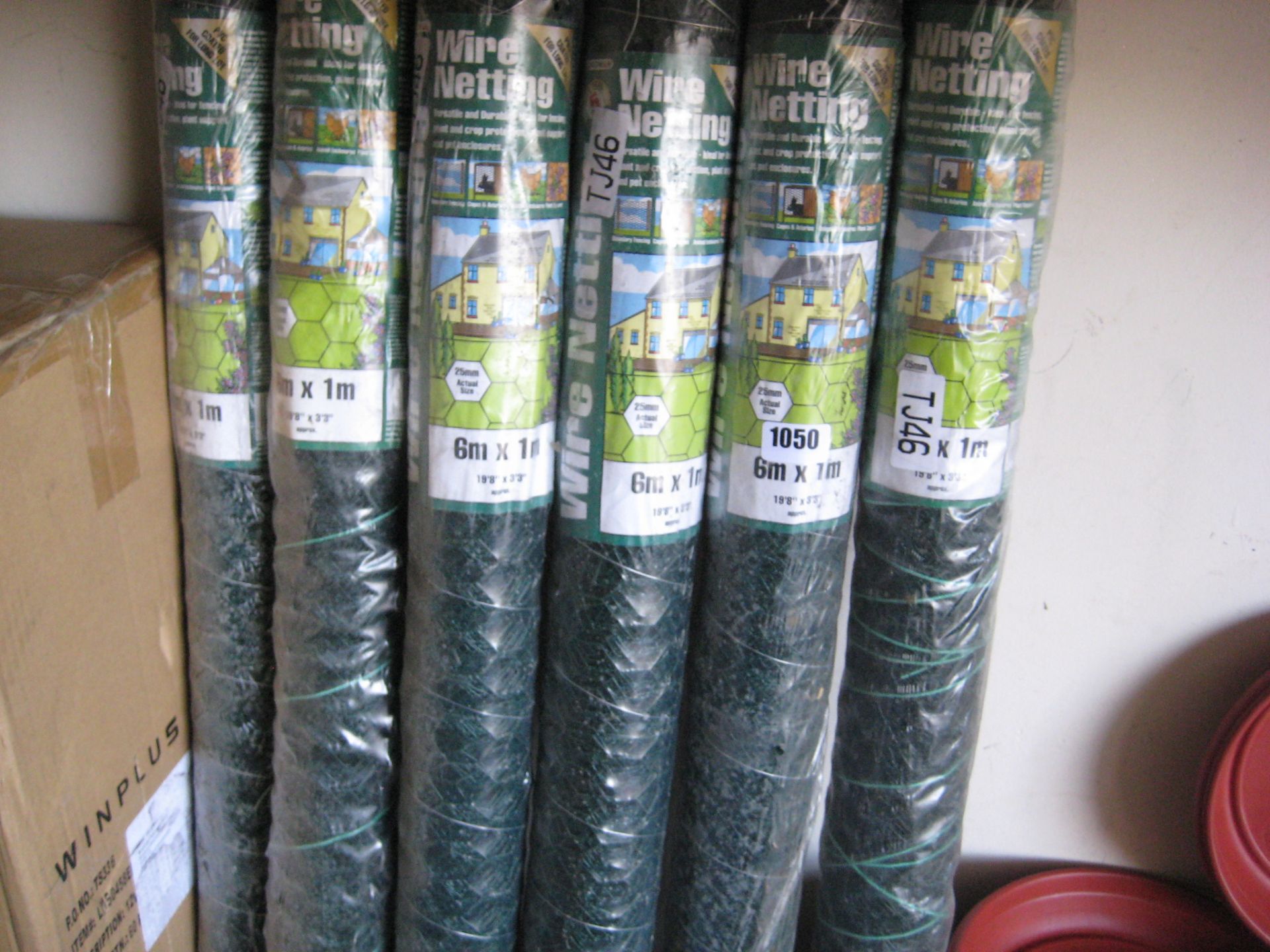 6 rolls of 6m x 1m wire netting