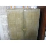 Metallic effect wooden 2 door wardrobe