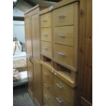 Modern bedroom suite comprising 2 door wardrobe, chest of 2 over 4 drawers and pair of 3 drawer