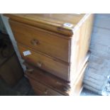 (2110) Pair of pine bedside cabinets