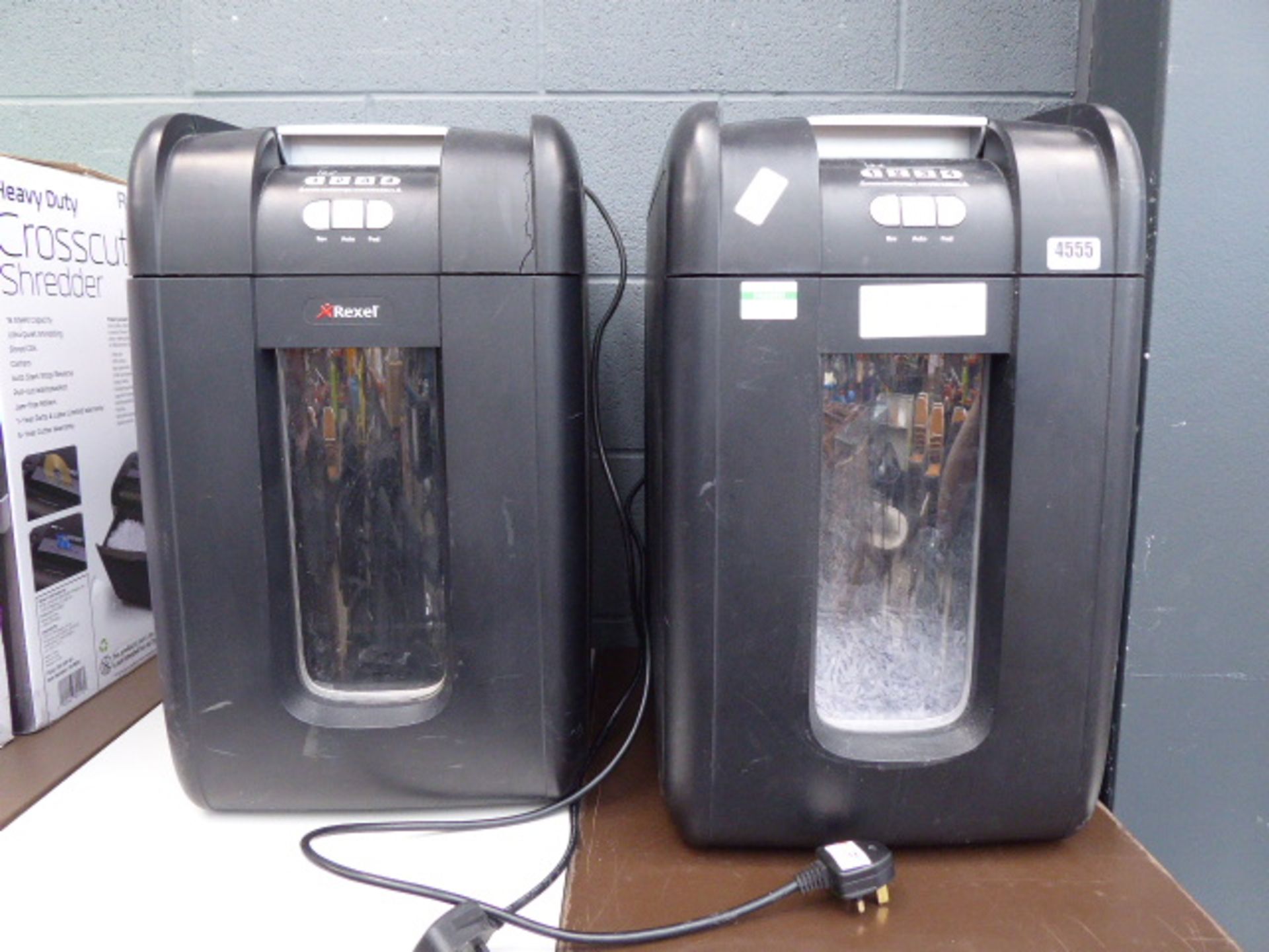 2 large Rexel shredders