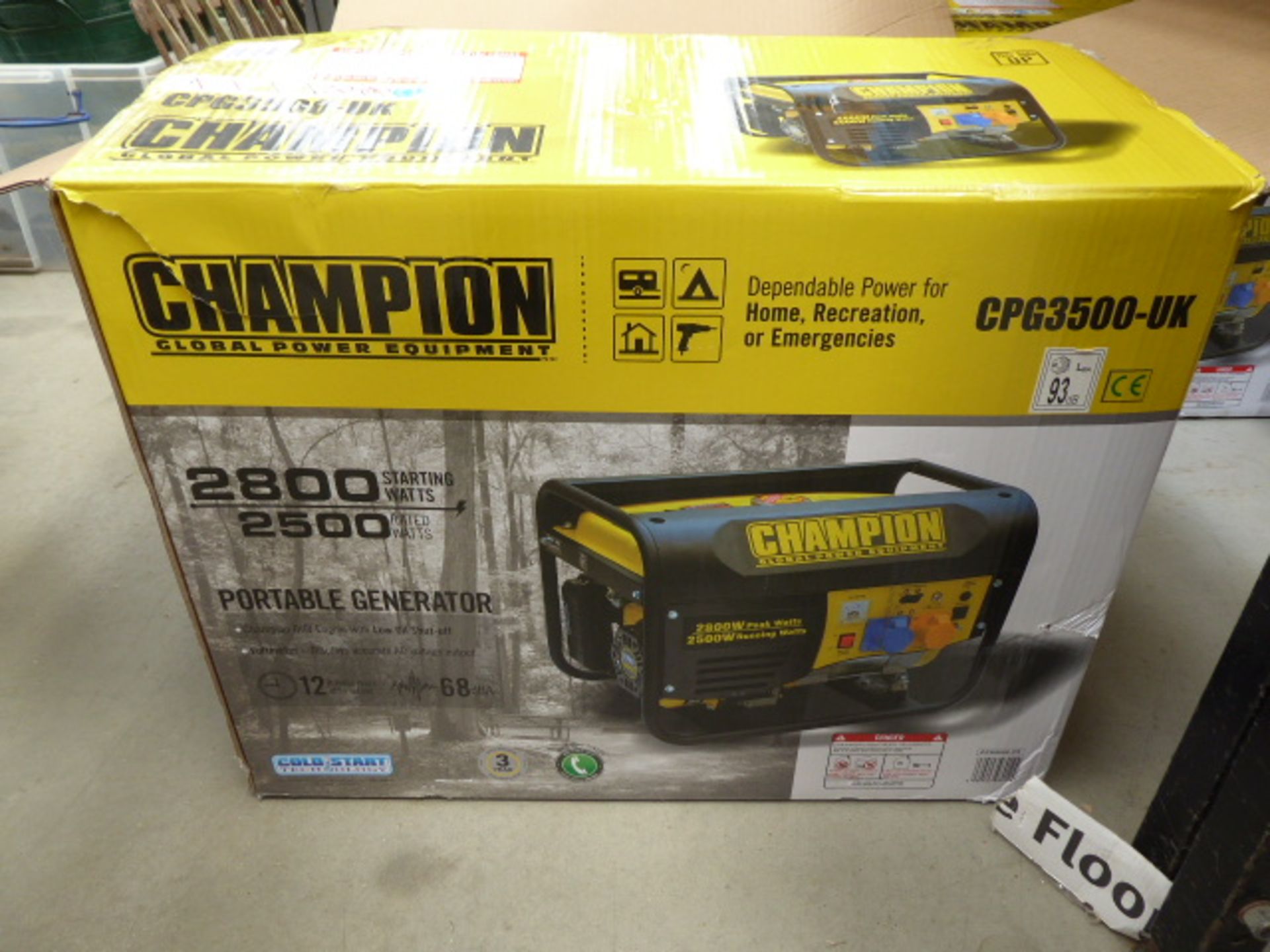 Boxed Champion petrol powered generator