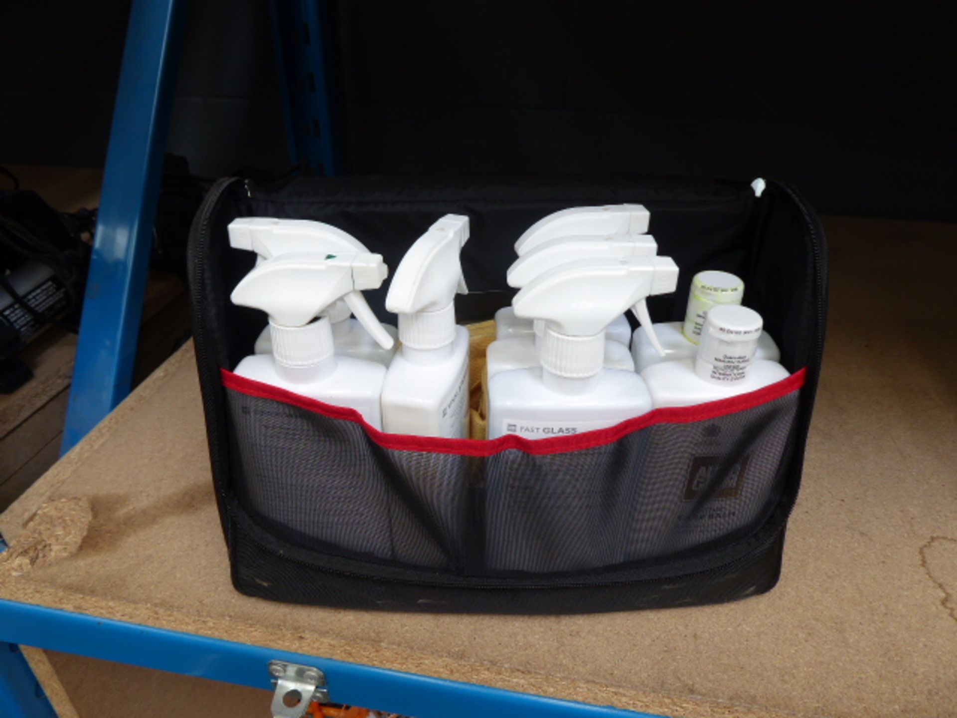 Bag of Autoglym car polishing equipment