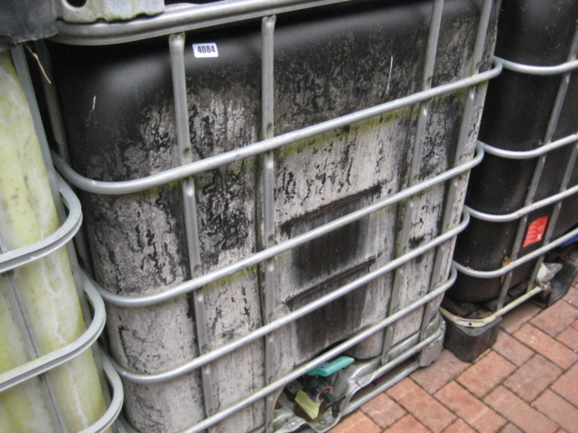 IBC water container in galvanized stillage