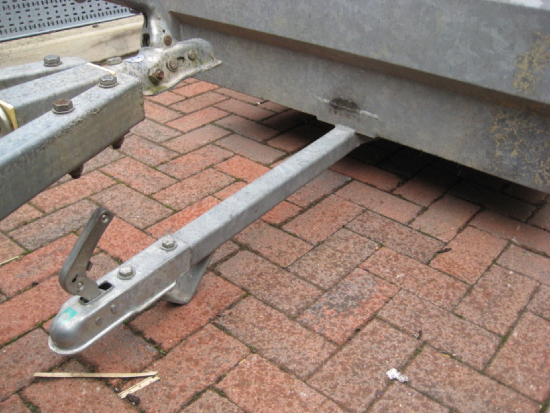 A.D. Morton galvanized Livestock trailer, 43'' x 61'' (depth 35''), low ground pressure tyres, - Image 3 of 3