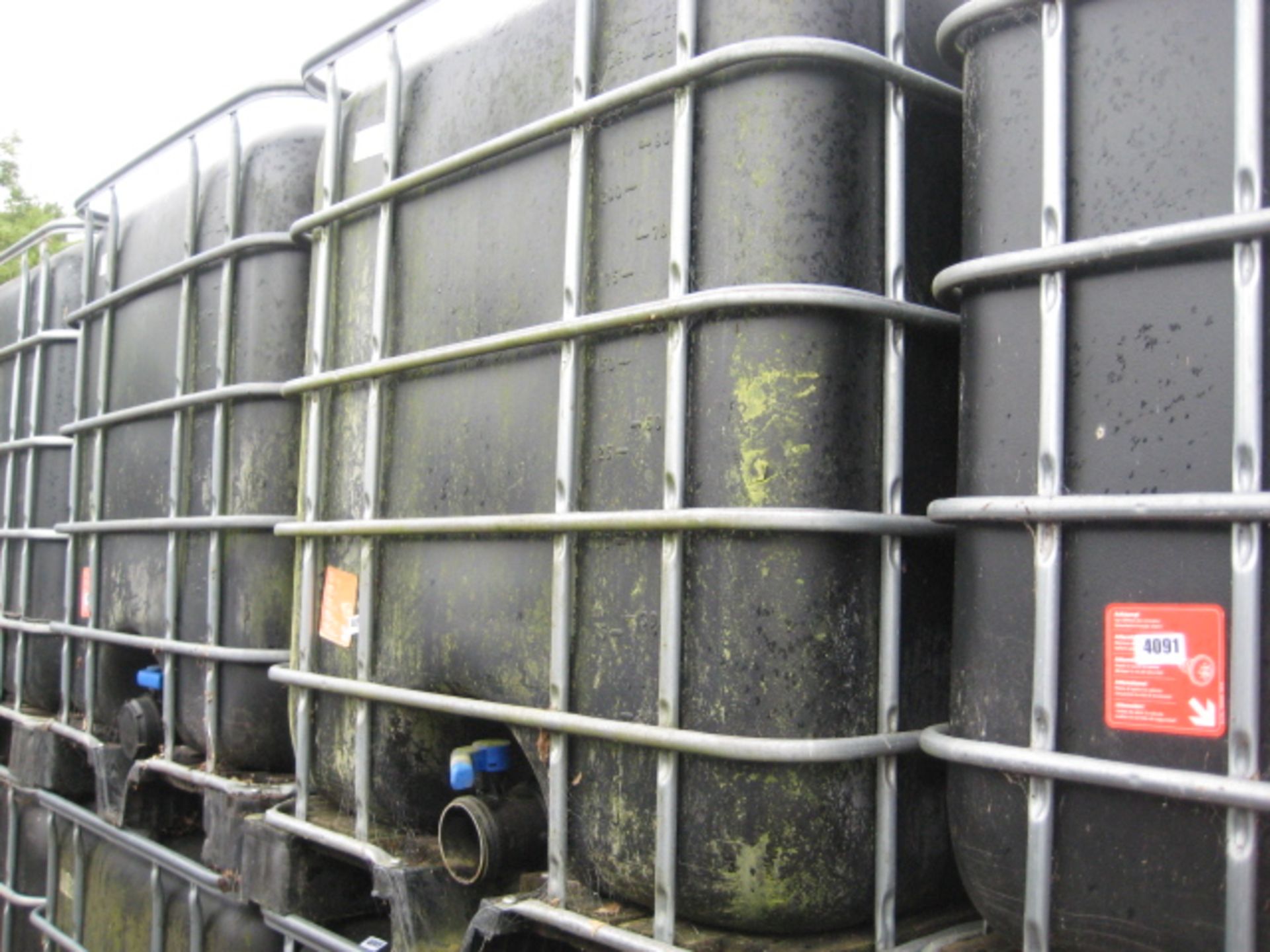 IBC water container in galvanized stillage