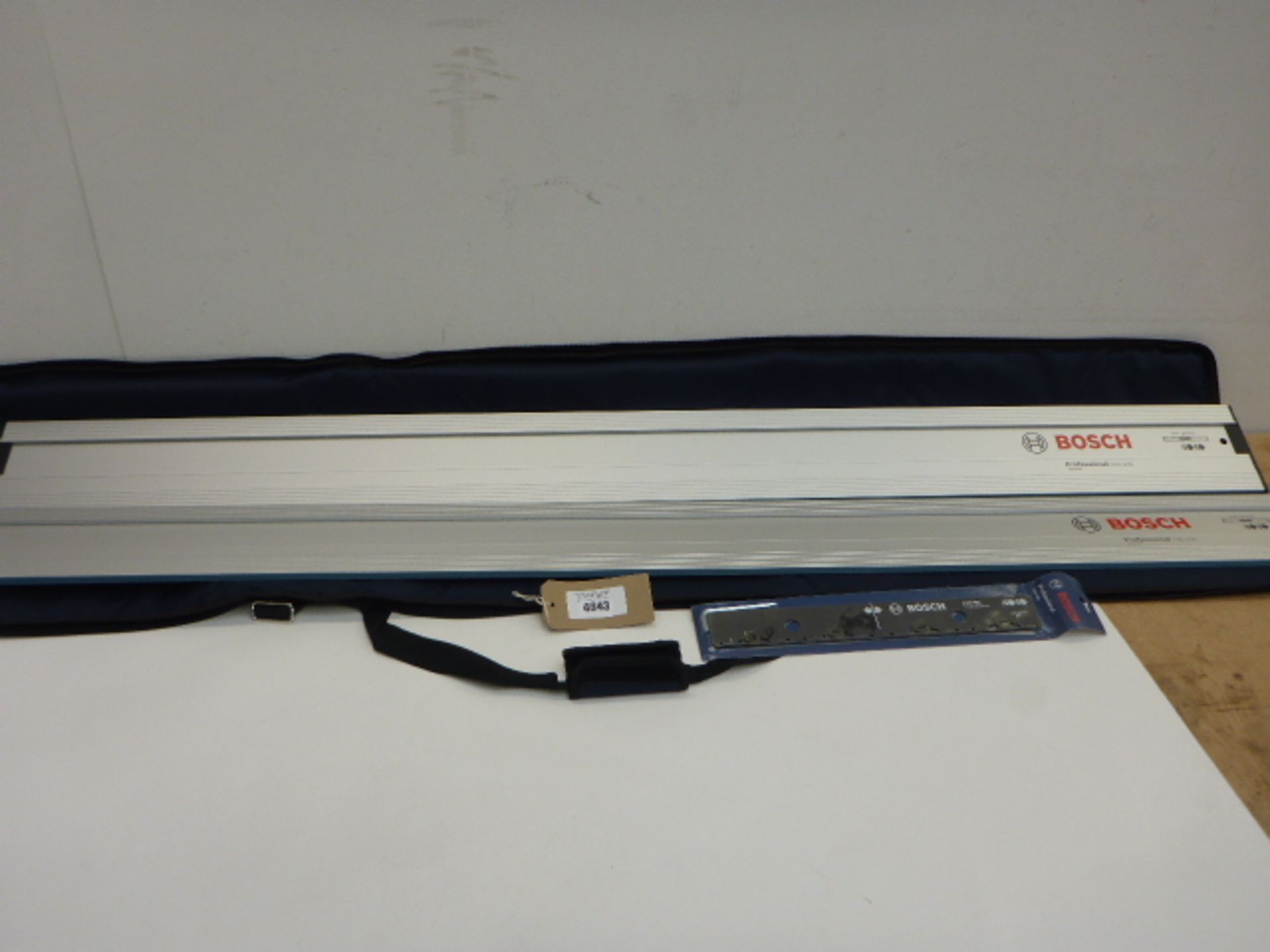 2 x Bosch FSN 1600 guide rails, FSN carry case and FSN VEL Guiderail Connector