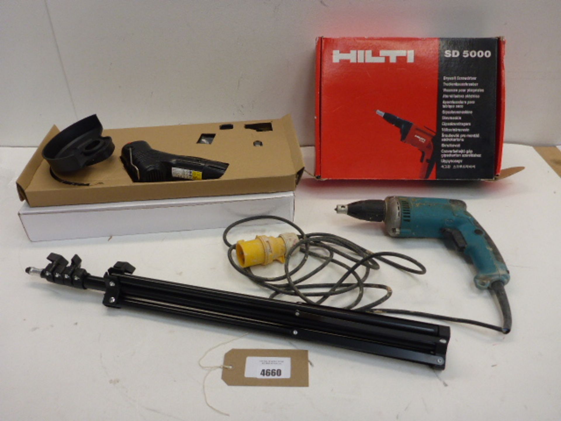 2 Bionic trimmers and USED Hilti SD500 drywall screwdriver (as) and tripod