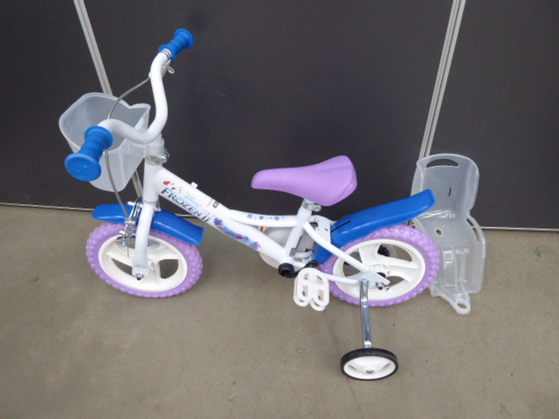 4041 Small childs white and purple bike