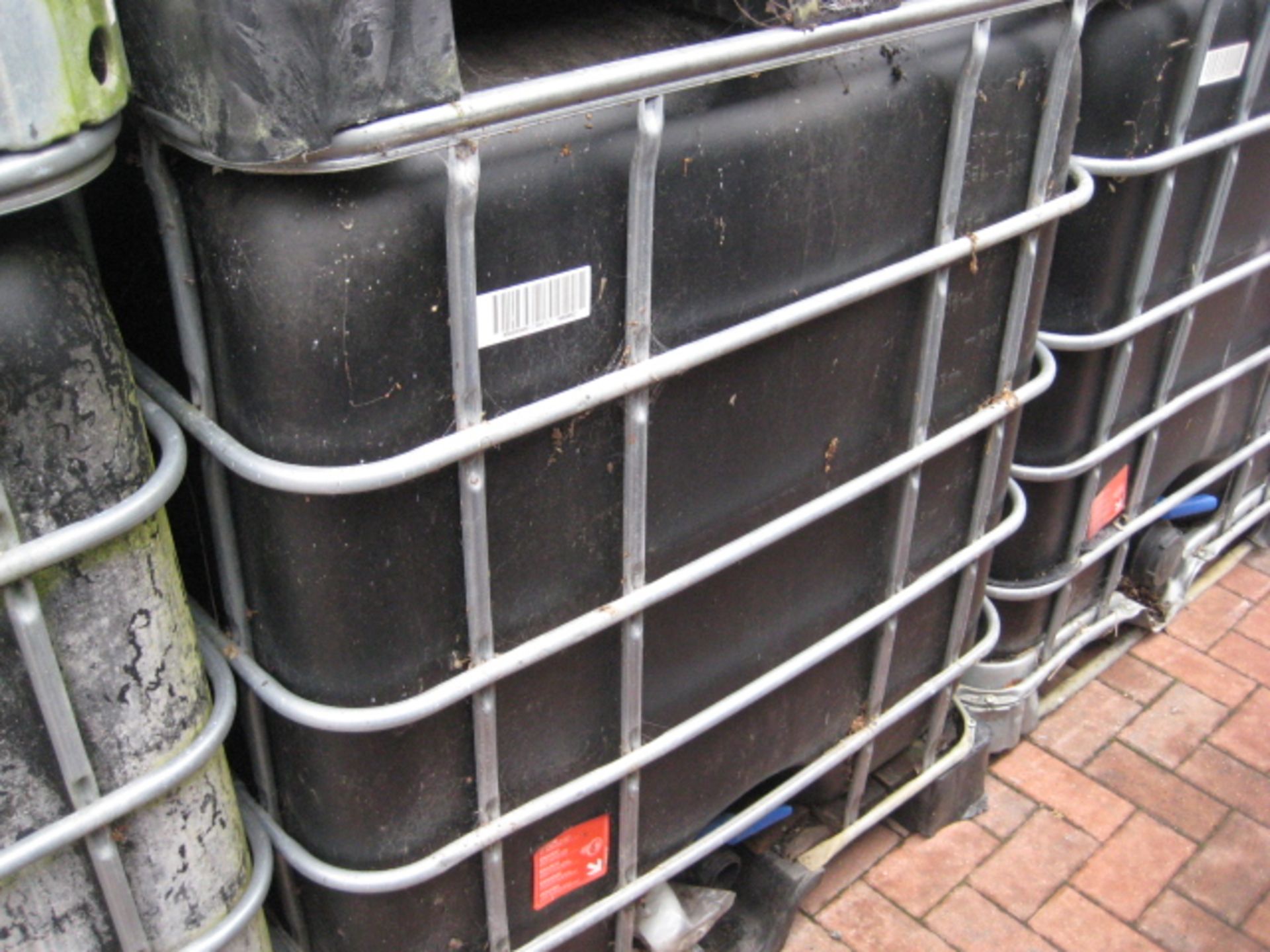 IBC water container in galvanized stillage