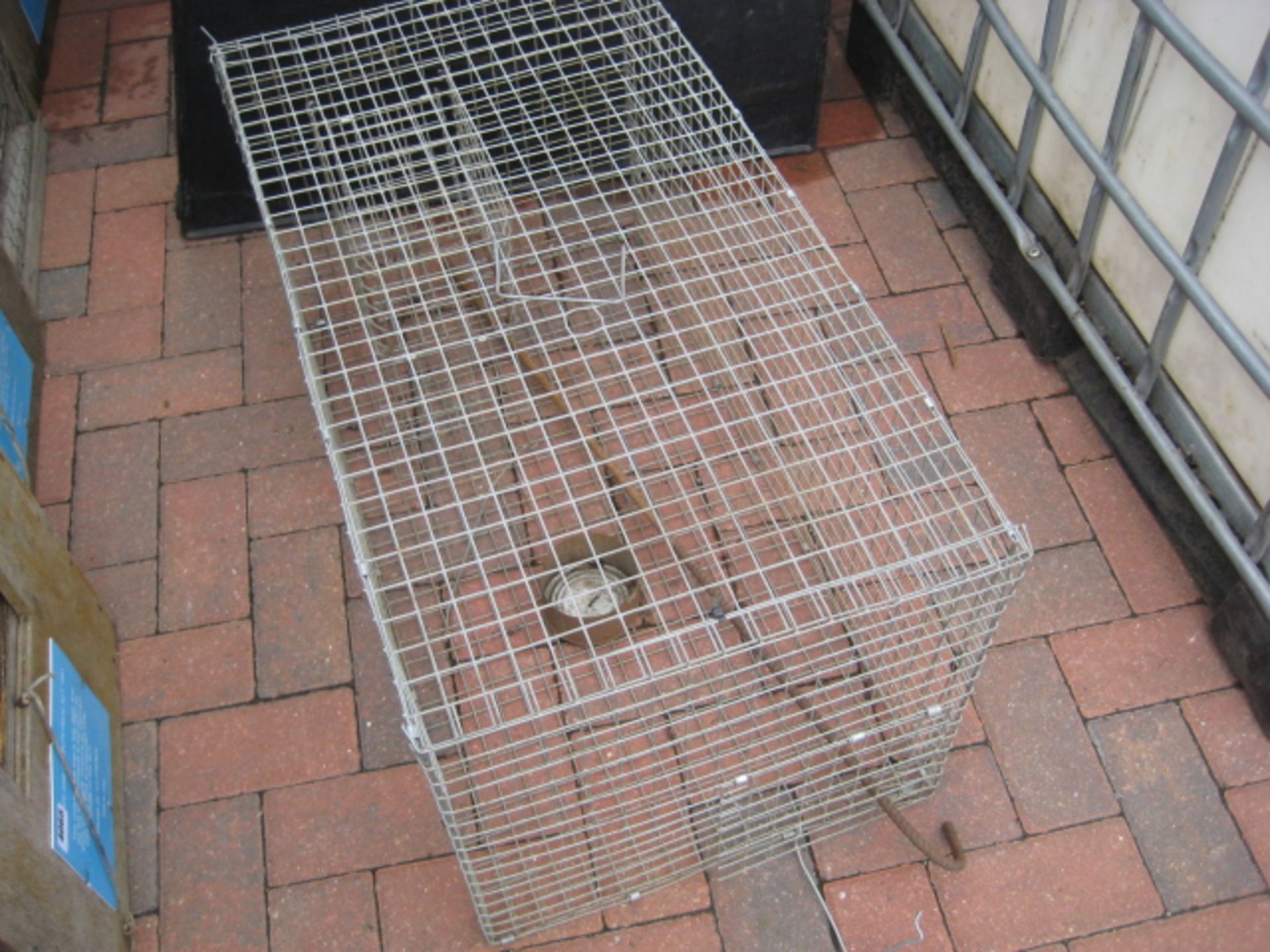 8 various galvanized wire cage traps - Image 3 of 3