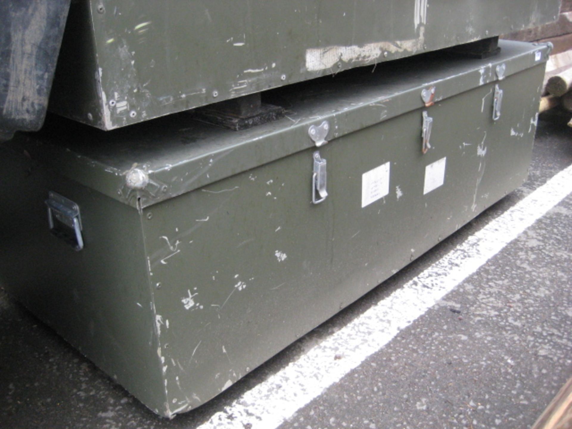 Large military cargo transport container (approx. 5' x 5' x 18'')