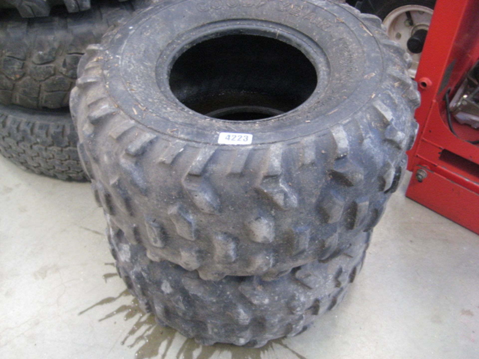 2 Goodyear AT22 x10-9 low ground pressure tyres