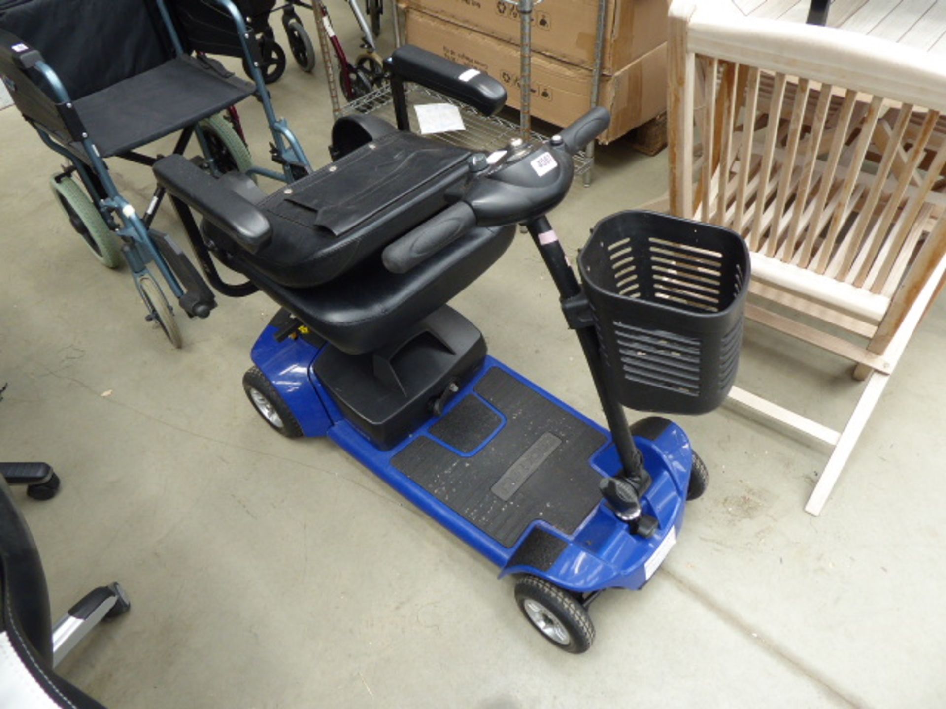 Blue small 4 wheel mobility scooter