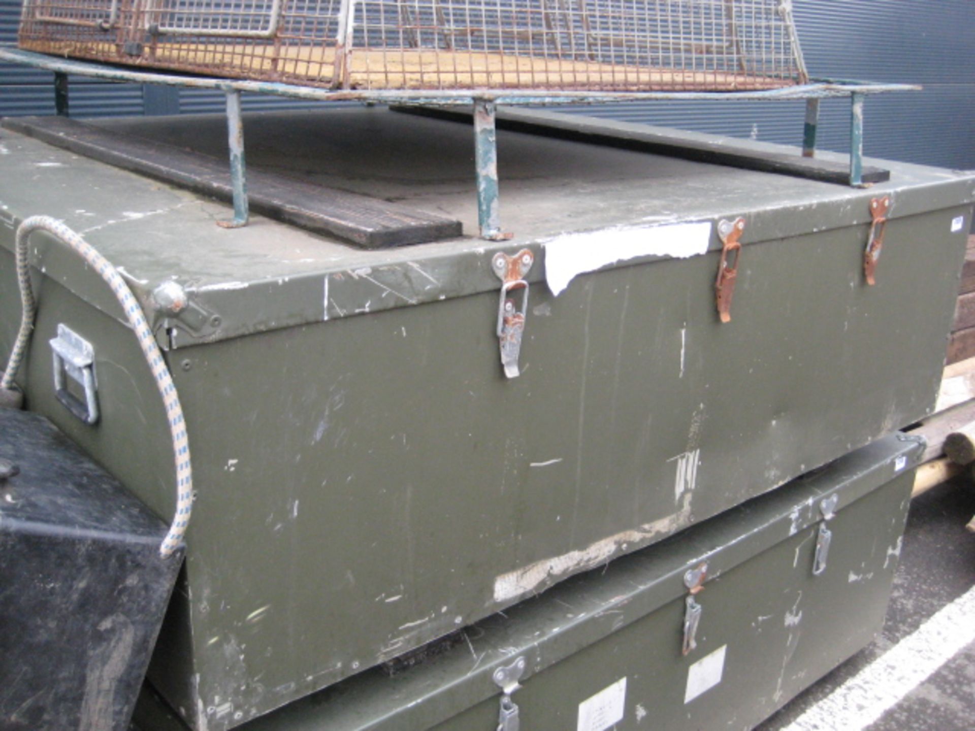 Large military cargo transport container (approx. 5' x 5' x 18'')