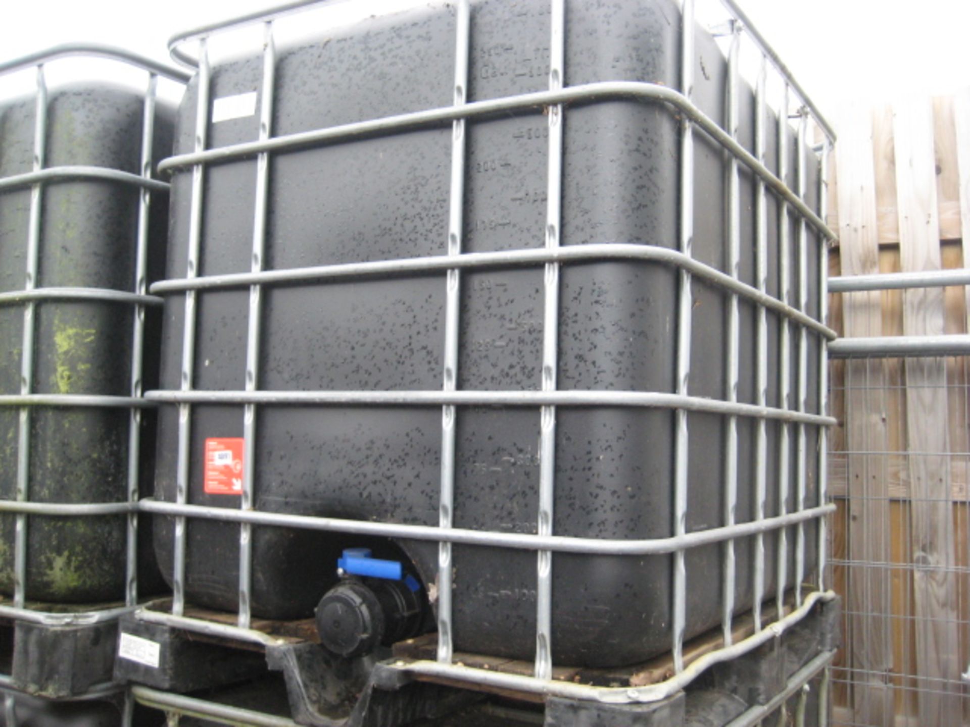 IBC water container in galvanized stillage