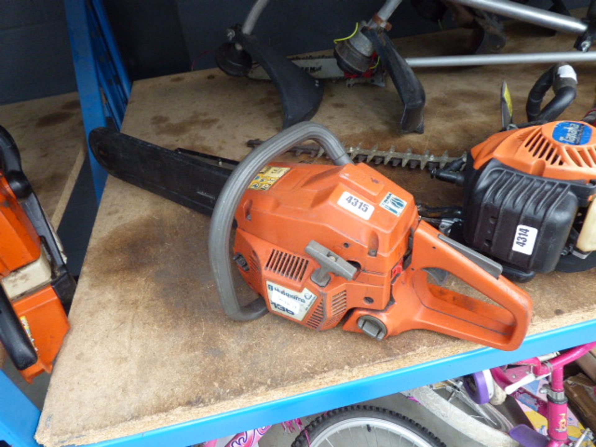 Husqvarna petrol powered chainsaw