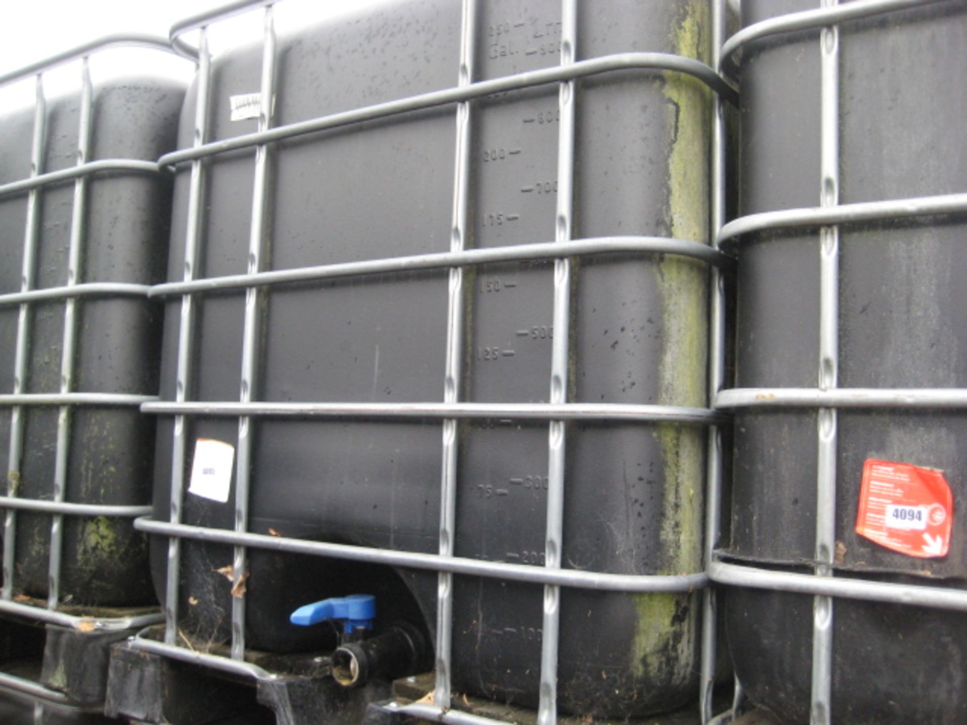 IBC water container in galvanized stillage