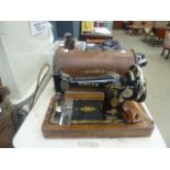 Cased Singer sewing machine