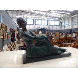 5007 1930's style reclining lady figure