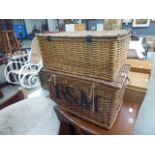 Two wicker baskets