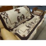 5170 Chocolate brown and cream Chinese mat