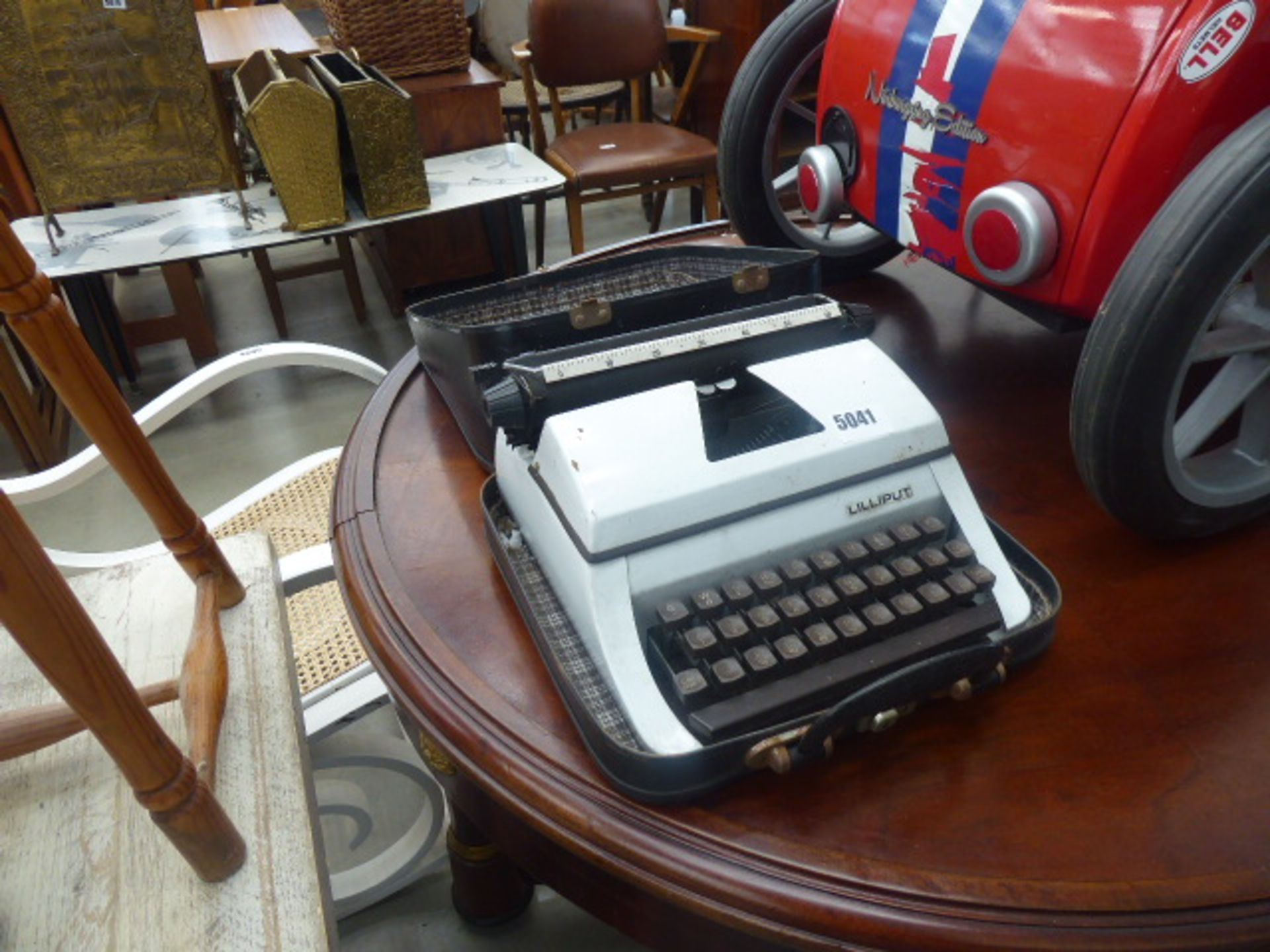 Cased Lilliput typewriter