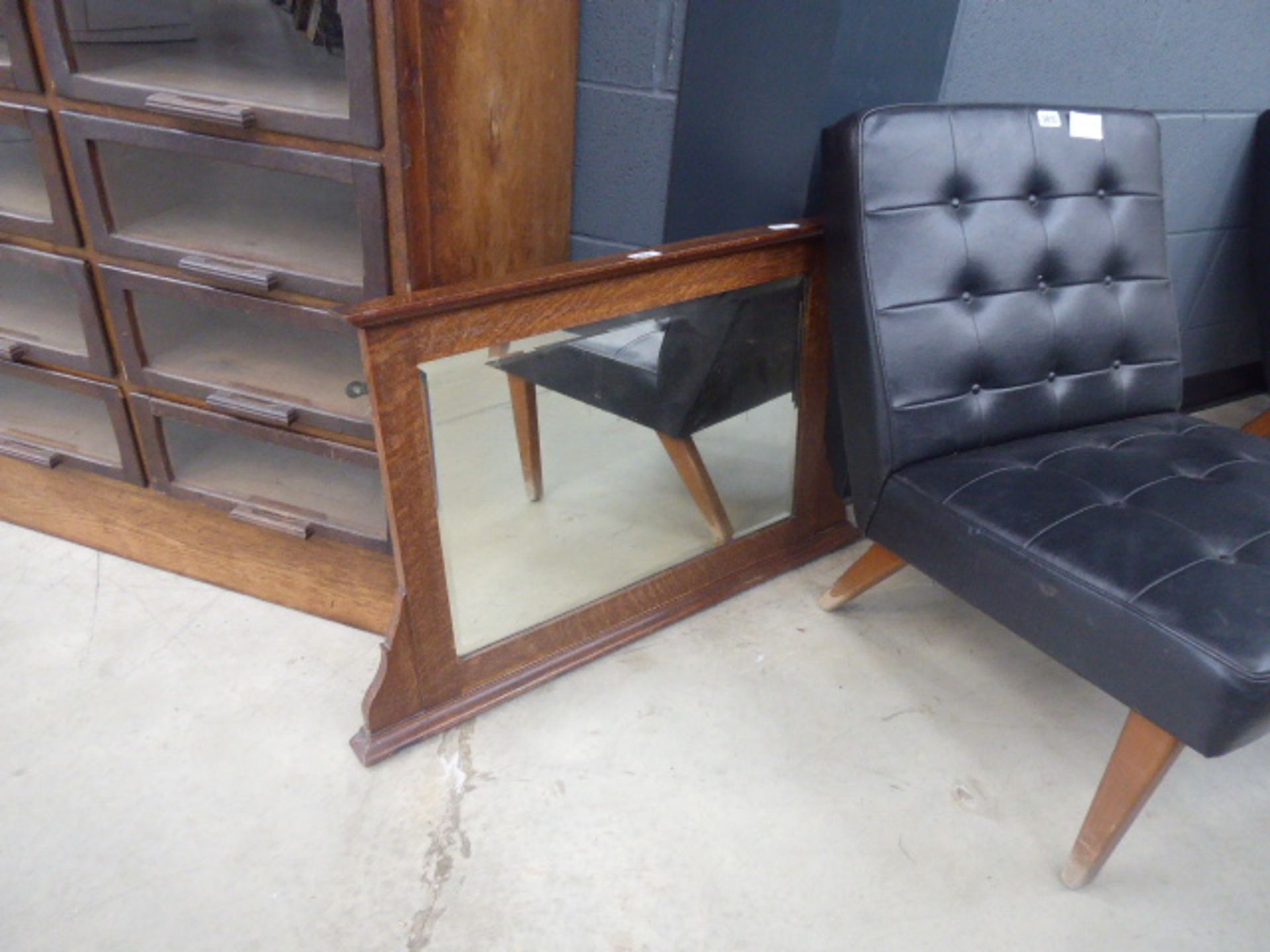 Oak over mantle mirror