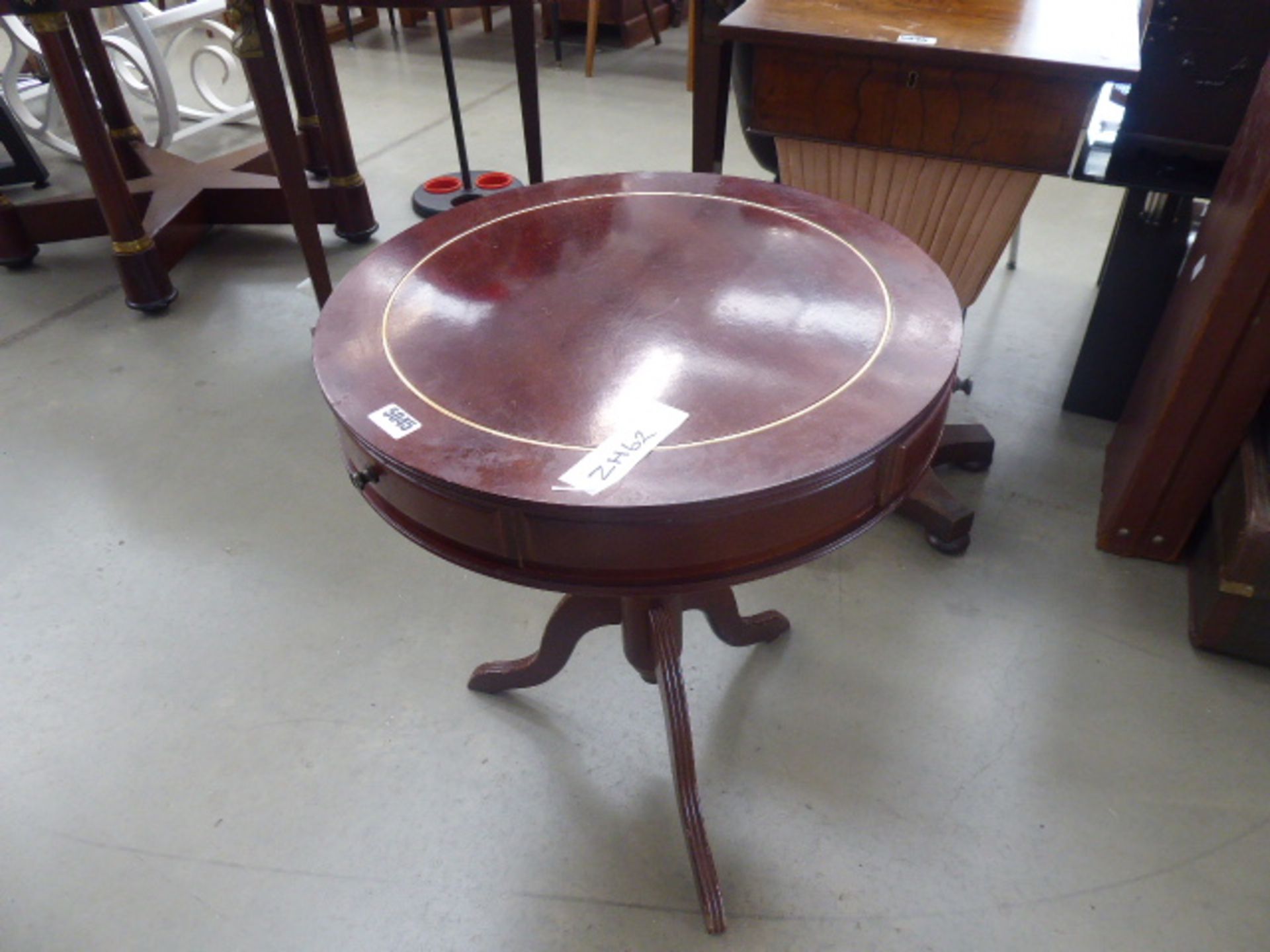 Modern reproduction small drum table