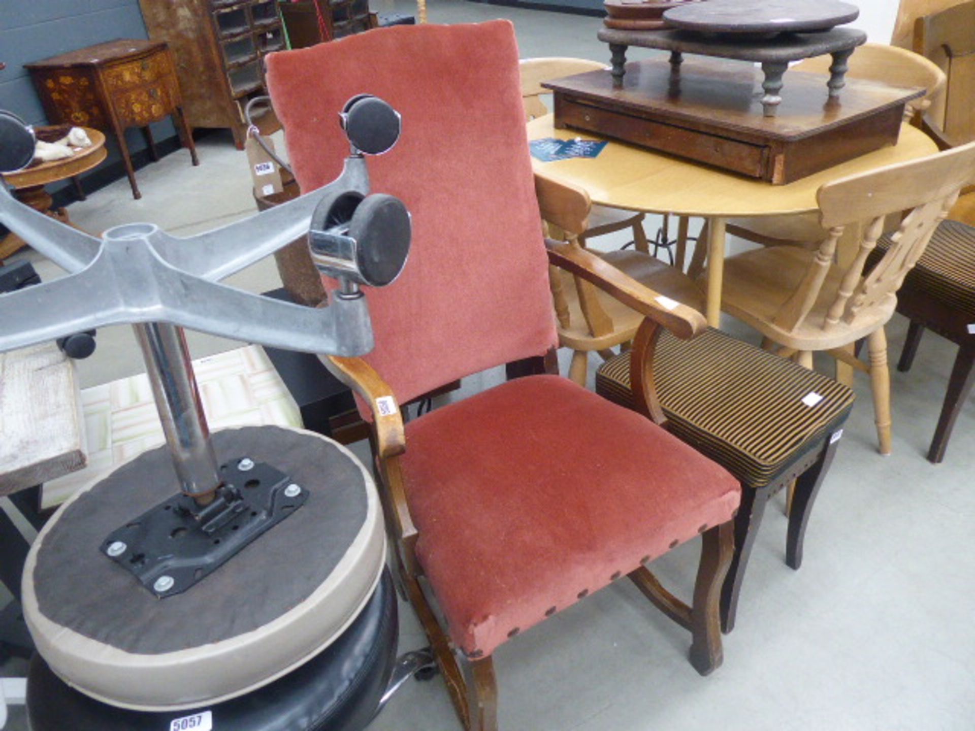 Beech framed armchair