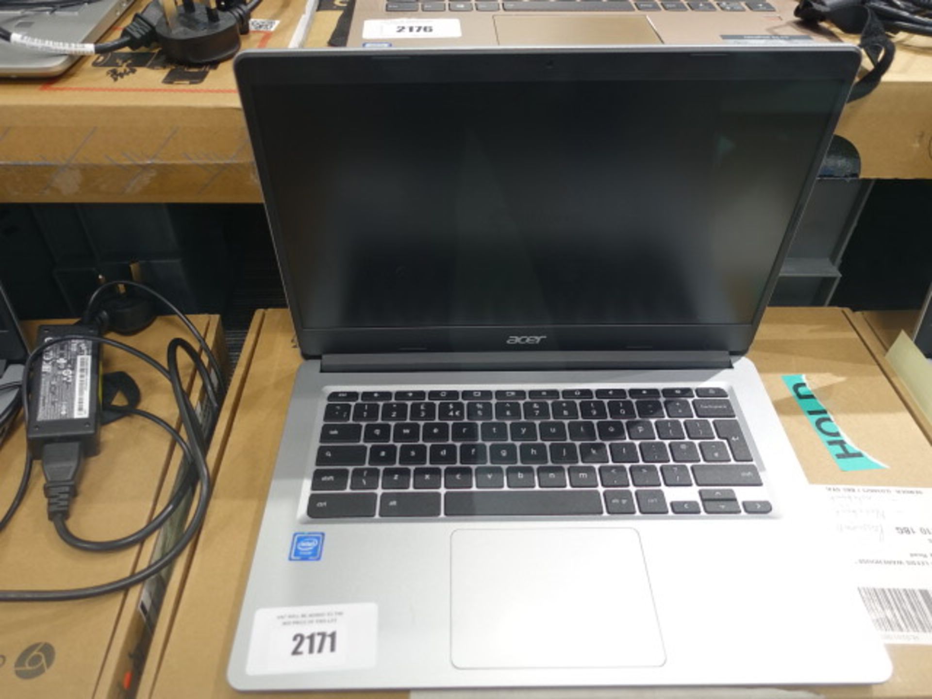 Acer Chromebook model 314 with box and part power supply (laptop locked to password)