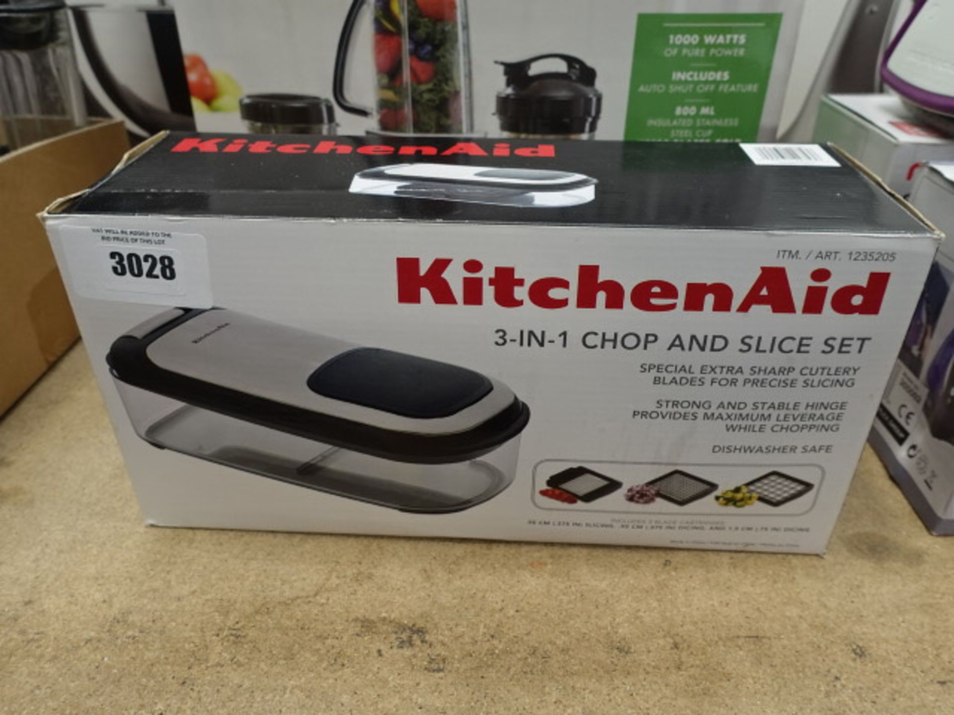 Boxed Kitchenaid 3 in 1 chop and slice set